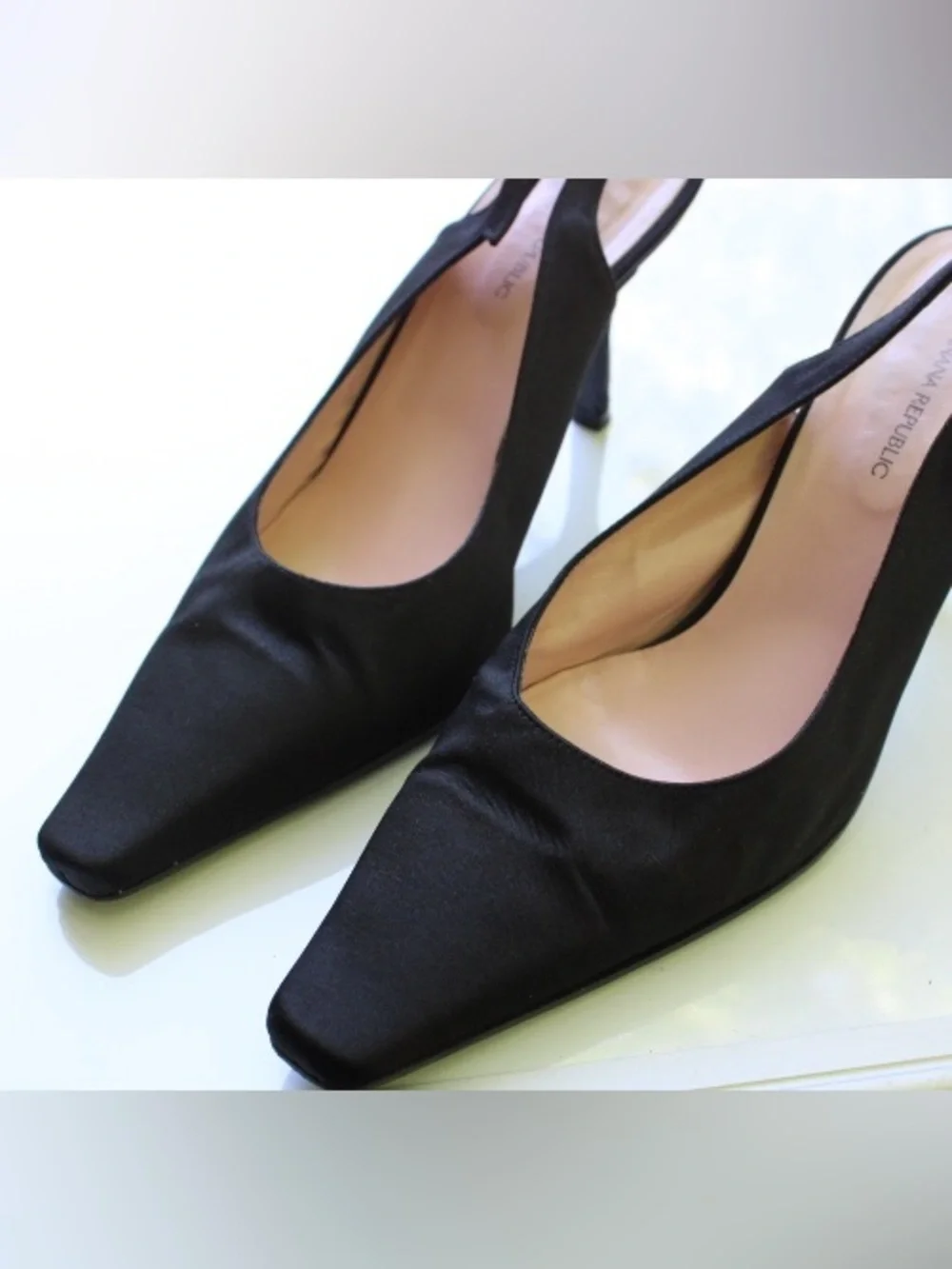 Banana Republic rhinestone sling back pumps Leather lining - Picture 11 of 11